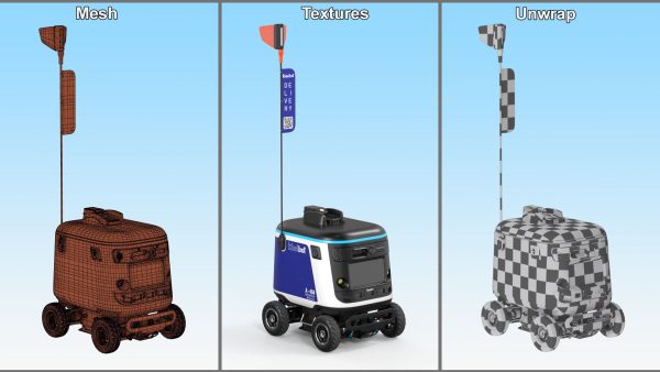 Powered Off Delivery Robot Kiwibot Blue