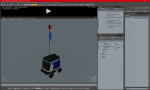 Powered Off Delivery Robot Kiwibot Blue