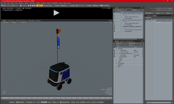 Powered Off Delivery Robot Kiwibot Blue