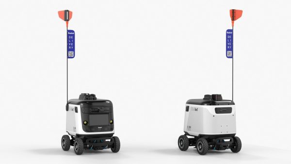 Powered Off Delivery Robot Kiwibot White