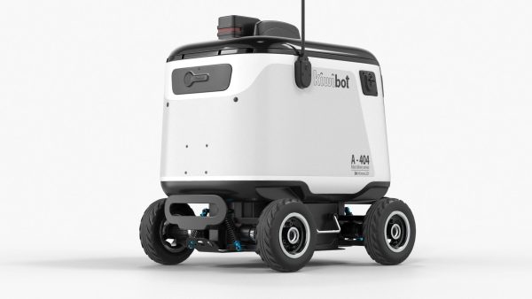 Powered Off Delivery Robot Kiwibot White