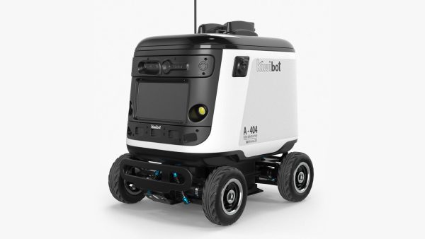 Powered Off Delivery Robot Kiwibot White