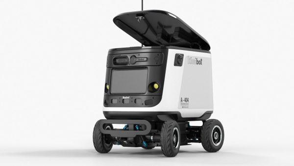 Powered Off Delivery Robot Kiwibot White