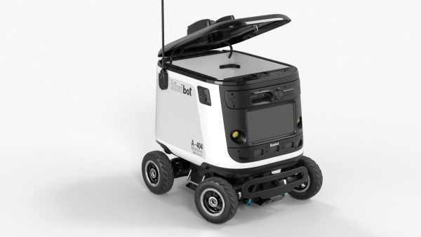Powered Off Delivery Robot Kiwibot White
