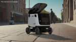 Powered Off Delivery Robot Kiwibot White