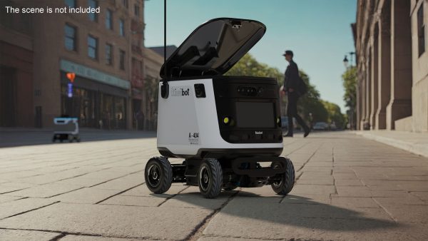 Powered Off Delivery Robot Kiwibot White
