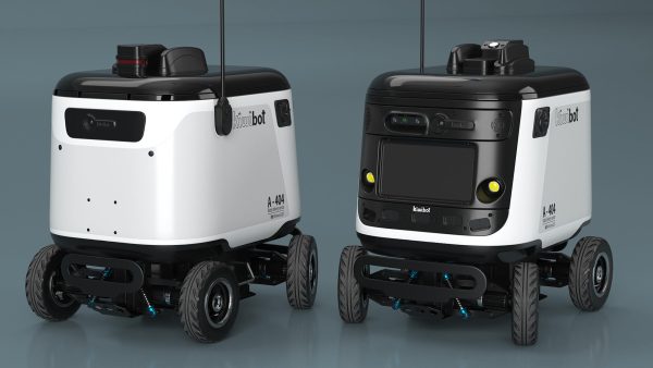 Powered Off Delivery Robot Kiwibot White