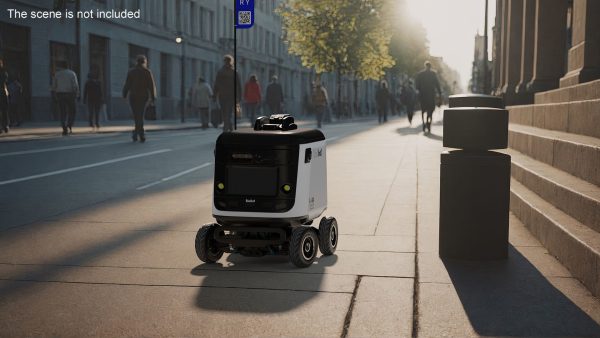 Powered Off Delivery Robot Kiwibot White