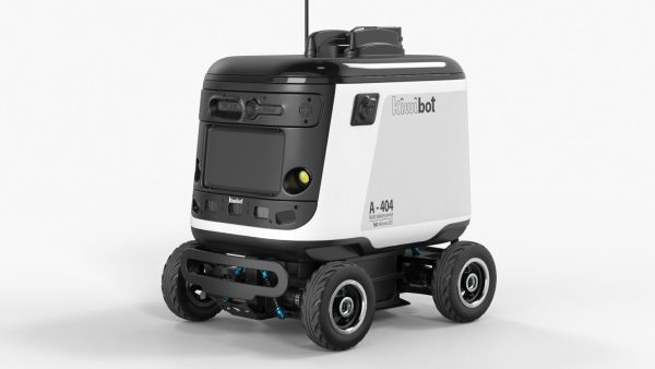 Powered Off Delivery Robot Kiwibot White