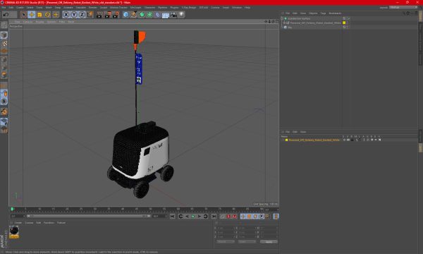 Powered Off Delivery Robot Kiwibot White