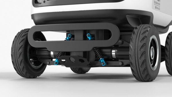 Powered Off Delivery Robot Kiwibot White