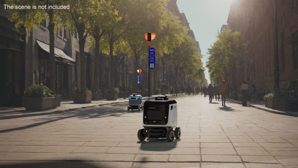 Powered Off Delivery Robot Kiwibot White