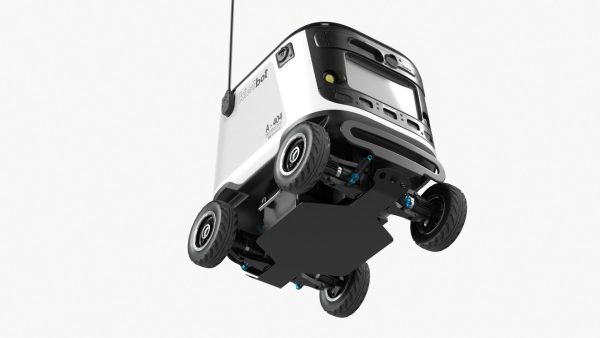 Powered Off Delivery Robot Kiwibot White