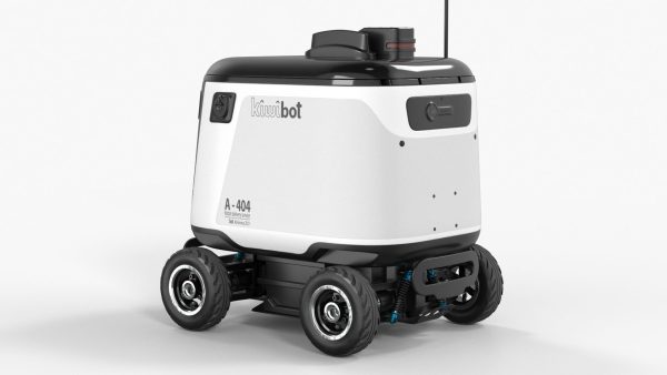 Powered Off Delivery Robot Kiwibot White