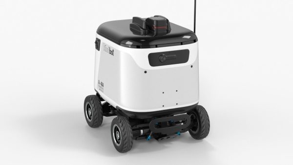 Powered Off Delivery Robot Kiwibot White