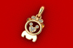 PPD-187-DIA Monkey Pendant