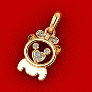 PPD-187-DIA Monkey Pendant
