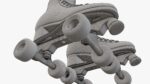Quad roller skates with boots
