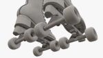 Quad roller skates with boots