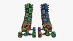 Quad roller skates with boots