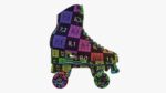 Quad roller skates with boots