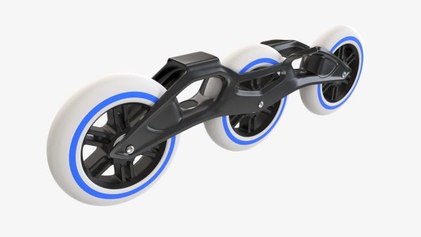 Racing roller skates frame and wheels