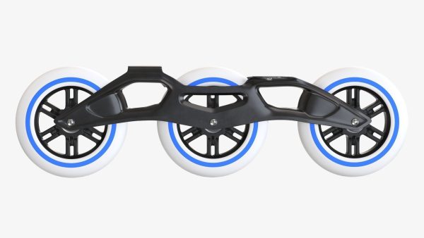 Racing roller skates frame and wheels
