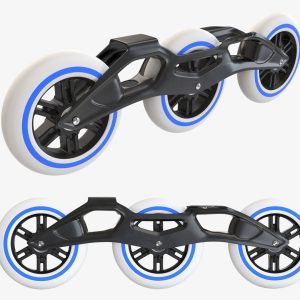 Racing roller skates frame and wheels