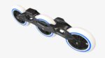Racing roller skates frame and wheels
