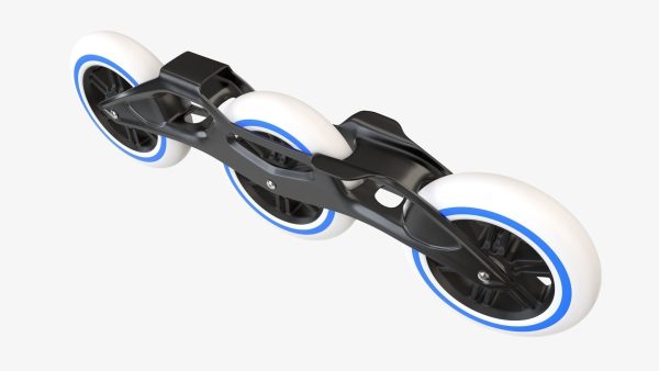 Racing roller skates frame and wheels