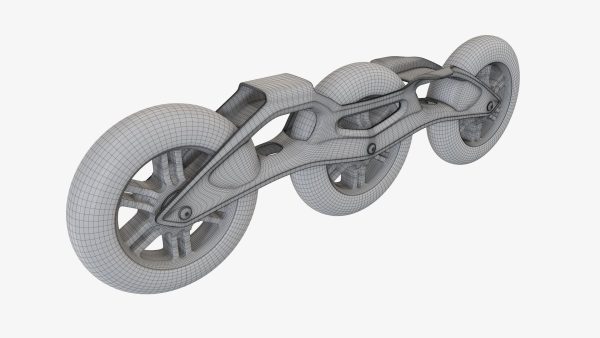 Racing roller skates frame and wheels