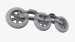 Racing roller skates frame and wheels