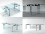 Ray four different glass tables