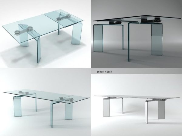 Ray four different glass tables