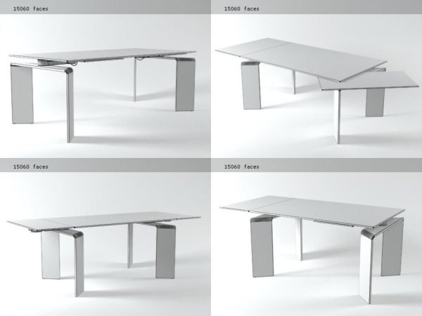 Ray four different glass tables