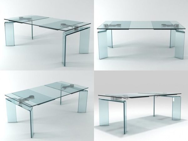 Ray four different glass tables
