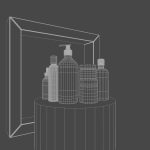 realistic body care skincare bottle bathroom decoration