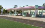 Realistic Low - Poly Gas Station 3D Model