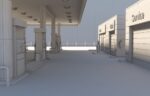 Realistic Low - Poly Gas Station 3D Model