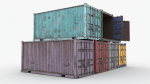 Realistic Shipping Container