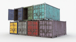 Realistic Shipping Container