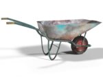 Realistic Used Ruined Wheelbarrow
