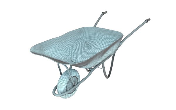 Realistic Used Ruined Wheelbarrow