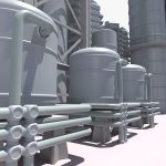Refinery industrial plant
