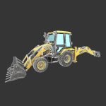 Rigged Excavator - Maya Rig