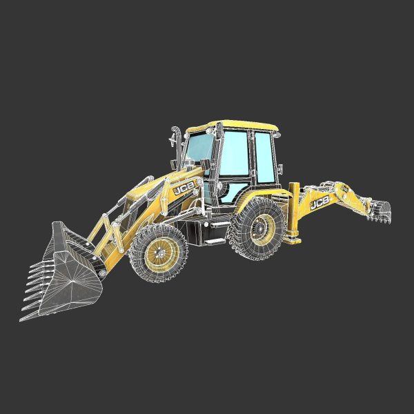 Rigged Excavator - Maya Rig