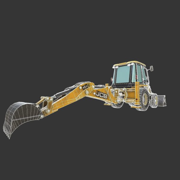 Rigged Excavator - Maya Rig