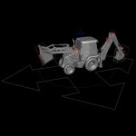 Rigged Excavator - Maya Rig
