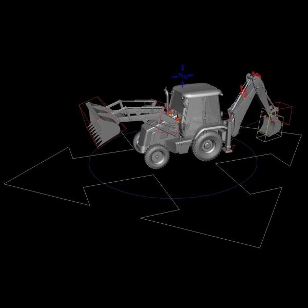 Rigged Excavator - Maya Rig