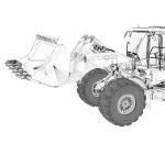 Rigged Hitachi Construction Machinery ZW550 Wheel Loader